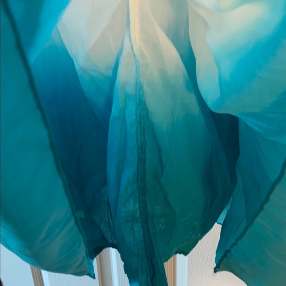 American Eagle sundress white and ombré turquoise - Picture 9 of 13